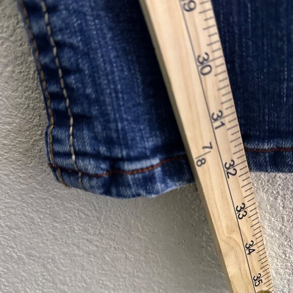 Aeropostale Hailey Skinny Women 9/10 Flare Denim Jean Pant Western Y2K Blue - Picture 8 of 12